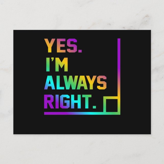 Postal De Invitación Maestra siempre corrige las matemáticas (Anverso)