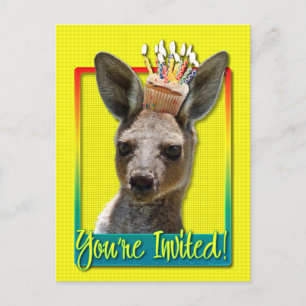 Postal De Invitación Magdalena del cumpleaños - canguro