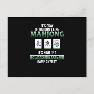 Postal De Invitación Mahjong Es Un Jugador De Mahjong