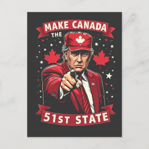 Postal De Invitación Make America 51st State Canadian American