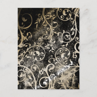 Postal De Invitación Mala Damask Gothic Grunge Wedding Ducha Inv