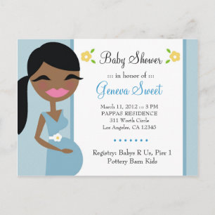 POSTAL DE INVITACIÓN MAMÁ DE 311 DULCES PARA SER NIÑO AFRICANO AMERICAN