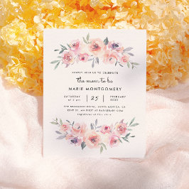 Postal De Invitación Mamá floral de primavera moderna será Baby Shower