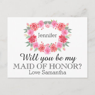 Postal De Invitación Mano de honor acuarela floral floral