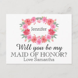 Postal De Invitación Mano de honor acuarela floral floral