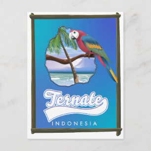 Postal De Invitación Mapa de viajes de la Isla Nias Indonesia