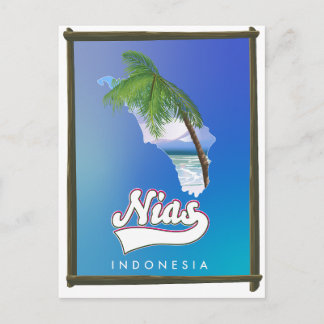 Postal De Invitación Mapa de viajes de la Isla Sumba Indonesia
