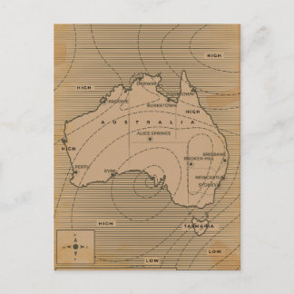 Postal De Invitación Mapa del clima de Australia