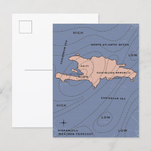 Postal De Invitación Mapa del clima de La Española