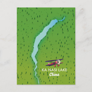 Postal De Invitación Mapa del lago Ka Nasi China