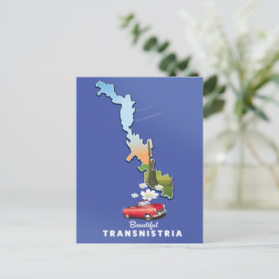 Postal De Invitación Mapa hermoso de Transnistria