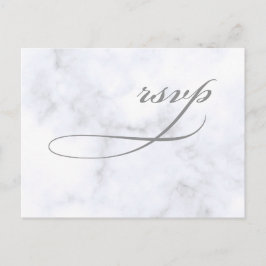 Postal De Invitación Marble Wedding rsvp