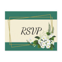 marco geométrico elegante floral blanco rsvp
