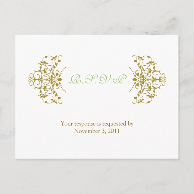 Postal De Invitación Marco Ornamental Antiguo (Anverso)