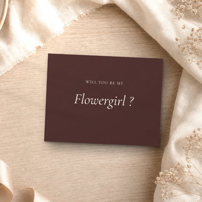 Postal De Invitación Marrón Chocolate Formal Sé Mi Damas De Honor (Subido por el creador)