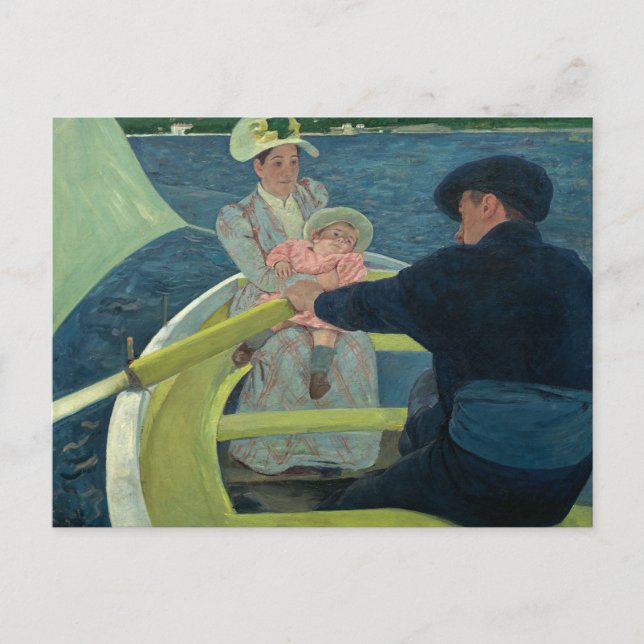 Postal De Invitación Mary Cassatt - La Fiesta del barco (Anverso)
