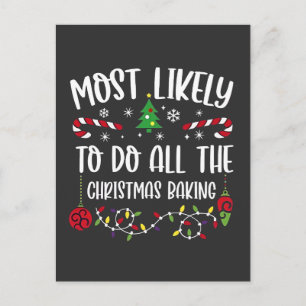 Postal De Invitación Más Probable de Hacer toda la Repostería de Navida