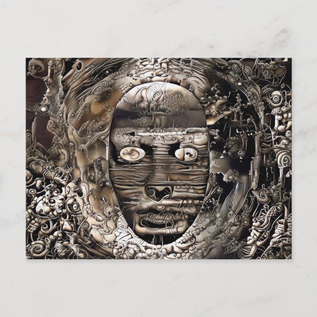 Postal De Invitación Máscara mítica (Anverso)