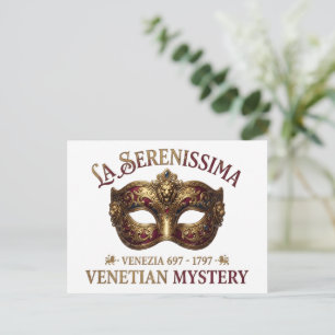 Postal De Invitación Mascarada Veneciana: El Dorado 40 Aniversario