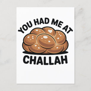 Postal De Invitación Me conquistaste con Challah Judío Judío Hanukkah