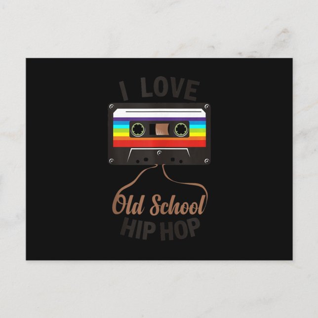 Postal De Invitación ME ENCANTA LA ANTIGUA ESCUELA HIP HOP Music 80s 90 (Anverso)