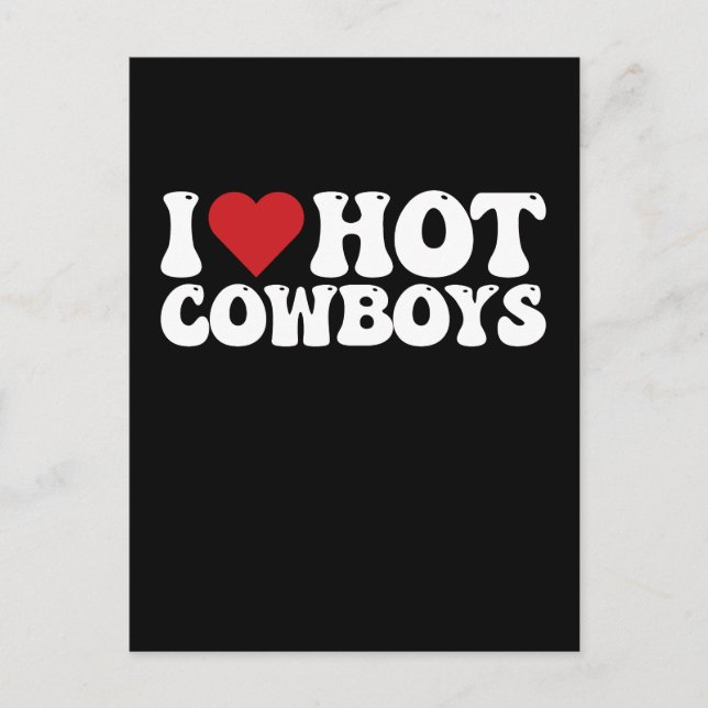 Postal De Invitación Me encantan los Vaqueros Calientes (Anverso)
