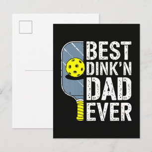 Postal De Invitación Mejor Dink'N Papá de Todos los Tiempos Pickleball