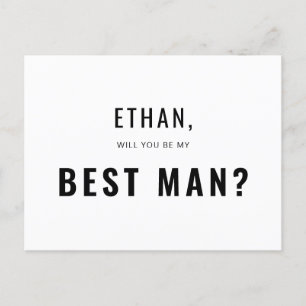 Postal De Invitación Mejor petición de hombre moderna simple