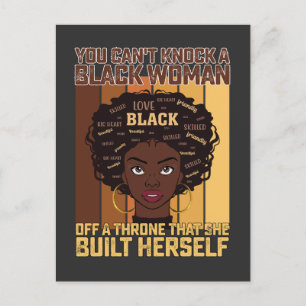 Postal De Invitación Melanin no puede tocar a una mujer negra