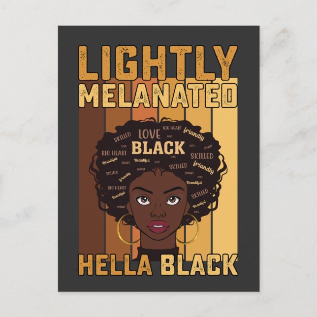 Postal De Invitación Melanina Negra Melanina Ligera De Junio (Anverso)