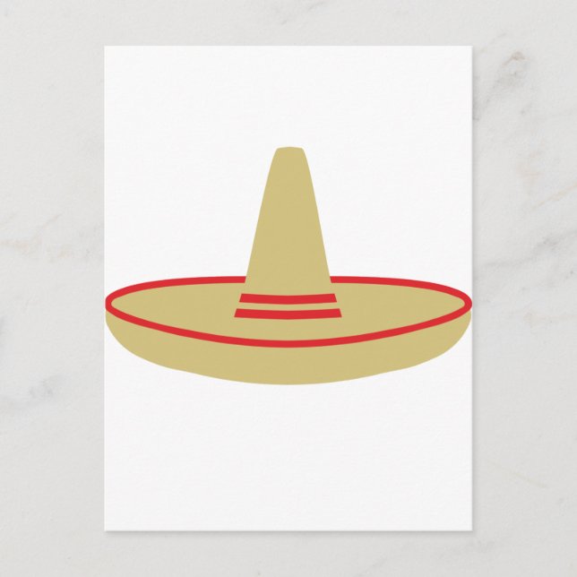 Postal De Invitación mexicano fiesta sombrero (Anverso)