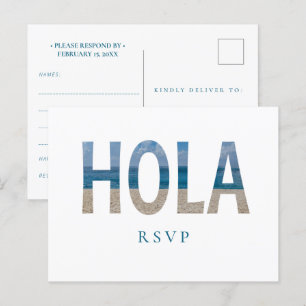 Postal De Invitación Mexico Beach Wedding Hola Photo RSVP