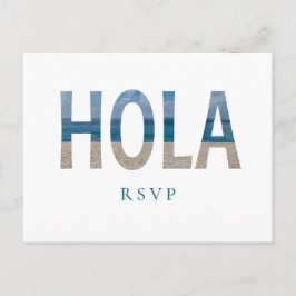 Postal De Invitación Mexico Beach Wedding Hola Photo RSVP
