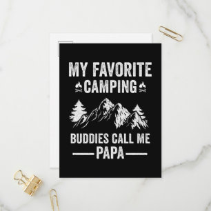Postal De Invitación Mi camping favorito - mis compañeros me llaman pap