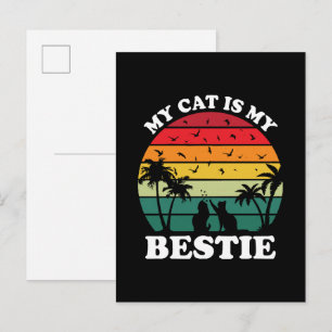 Postal De Invitación Mi gato es mi mejor amigo