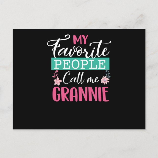 Postal De Invitación Mi gente favorita me llama abuela abuela madre (Anverso)