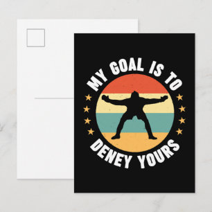 Postal De Invitación Mi meta es negar el tuyo fútbol