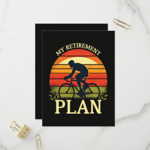 Postal De Invitación Mi plan de jubilación entusiasta del ciclismo