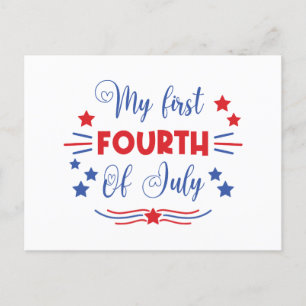 Postal De Invitación Mi primer 4 de julio