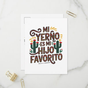Postal De Invitación Mi yerno es el hijo favorito