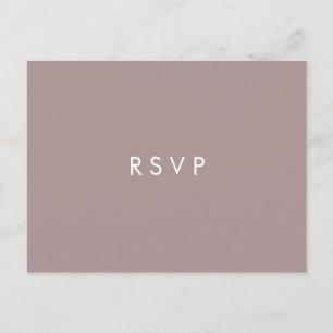 Postal De Invitación Minimal chic Ciruela ELECCIÓN DE COMIDA DE BODA