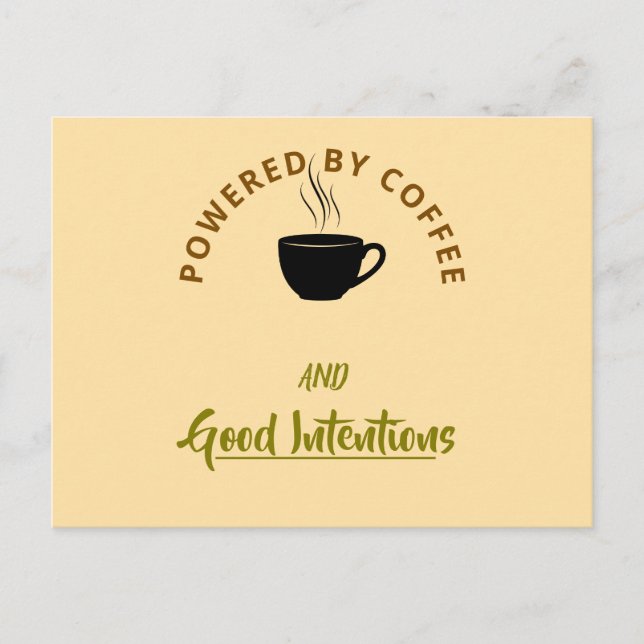 Postal De Invitación Minimalist Coffee Quote Postcard | Funny Good Inte (Anverso)