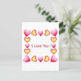 Postal De Invitación Minimalista  Romántico Te Amo  Día de San Valentín