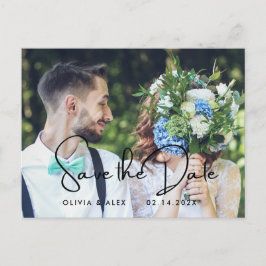 Postal De Invitación Mínimo y Moda | Boda fotográfica Guardar la fecha