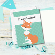 Mint Green Polka-Dots・Woodland Fox Personalizado