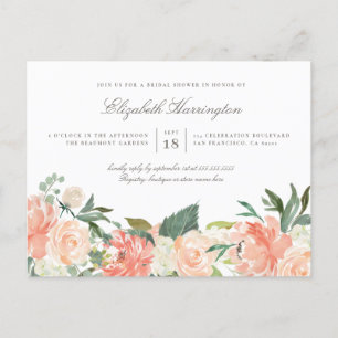 Postal De Invitación Moda acuarela Primavera Floral Bridal Shower