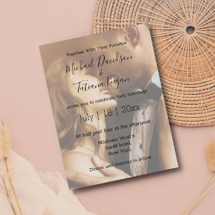 Postal De Invitación moda moderna foto superposición del día de la boda