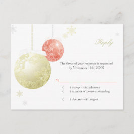 Postal De Invitación Moda Paisley Navidades Boda RSVP