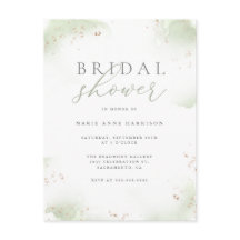 Moda Sage Green Gold Dust Bridal Shower