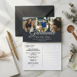 Postal De Invitación Modern Minimalist Arch Calligraphy Photo Graduatio